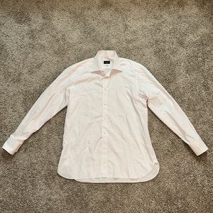 NWOT Ermenegildo Zegna 100 Fili Tailored Fit Men’s Light Pink Dress Shirt